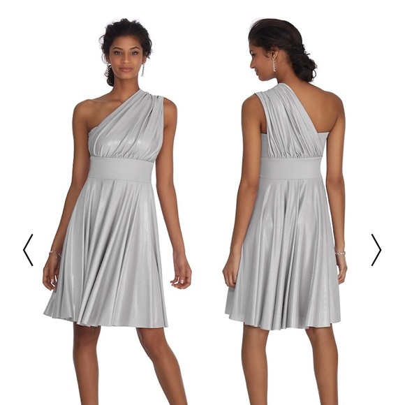 White House Black Market Dresses & Skirts - NWT Genius Metallic Convertible Dress-Pearl Dust